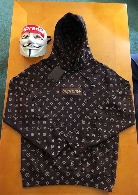 lv supreme hoody|supreme lv hoodie retail price.